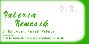 valeria nemcsik business card